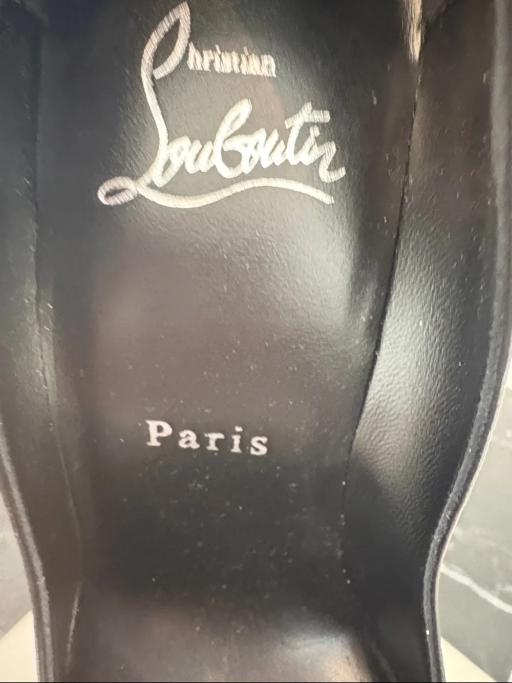 Christian Louboutin Black Leather Ms.Z 100 Pointed Toe Pumps with Red Sole - Picture 5 of 7